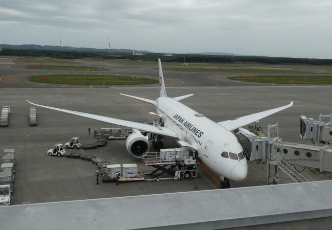 展望デッキから旅客機や自衛隊機が見れます。