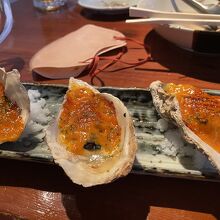 牡蠣のウニソース焼き