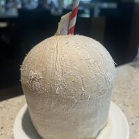 朝食のココナッツジュース