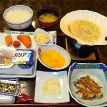 基本プランの朝食。(一例)