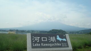 大石公園から見た河口湖