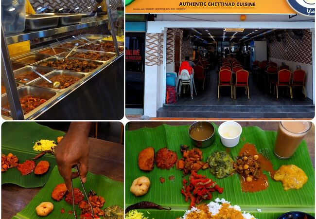 ランチタイムになると歩道まで長い行列ができる南インド料理店：Maya Mess @ Brickfields