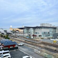 JR水戸線の結城駅が見える部屋でした