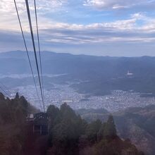 ロープウェーから京都側の景色