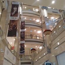 吹き抜けのショッピングモール