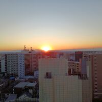 富士山と夕日のコラボ。