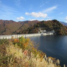 奥只見ダムによって形成された人造湖