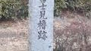 石碑がある程度で、周囲は小高い丘でした