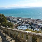 久能山東照宮の参道から絶景が眺められる