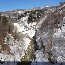 玉川温泉大橋からの眺望。