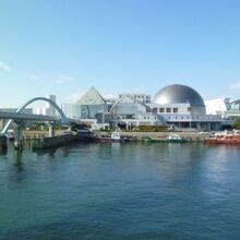 対岸から見える名古屋港水族館