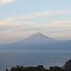 部屋の露天風呂から富士山