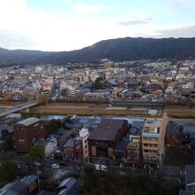 部屋からの眺め　東山方面