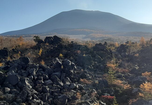 軽井沢エリアのランドマーク。今もれっきとした活火山です