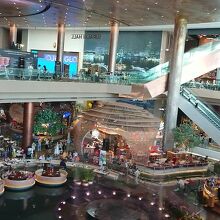 店内の記念写真スポットとなっているレインツリー。