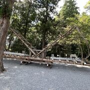 お船祭の山車の骨組みが見れました