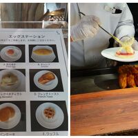 エッグベネディクトやフレンチケーキ作って貰えます。