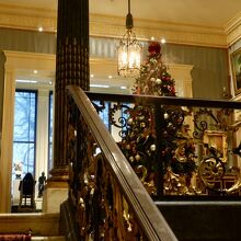 所々にツリーが飾ってありました