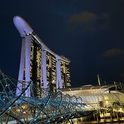 夜のマリーナベイサンズ撮影スポット／シンガポール