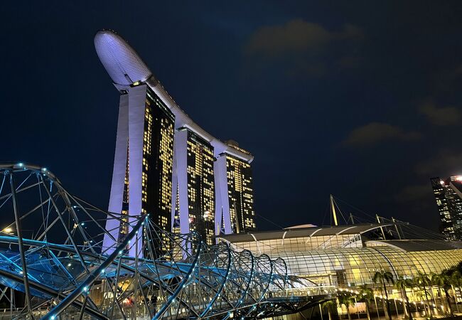 夜のマリーナベイサンズ撮影スポット／シンガポール
