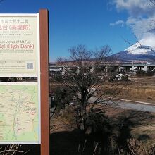 案内板に富士山