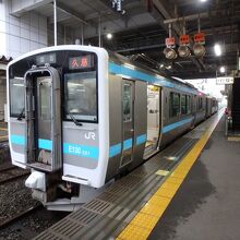 始発の久慈駅行き