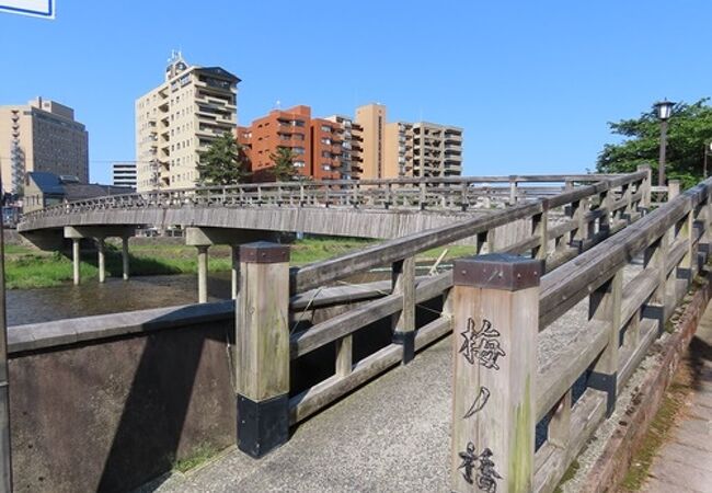 浅野川大橋のひとつ上流に架かる木橋