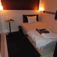 宿泊した部屋（ファーストクラスのカプセル）