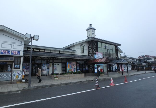 三陸鉄道の駅と併設されている便利な道の駅