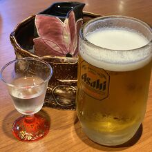 生ビールと久保田1合