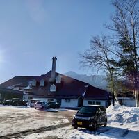 翌朝の眺め、後ろには岩手山が