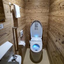 部屋トイレはフタ自動開閉の最新式が付いててびっくり。