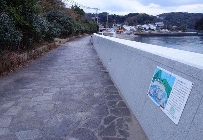 ハリスの居た領事館の近くからの海沿いの散歩道