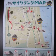 １０坂元駅近辺観光サイクリングマップ、坂元駅にありました
