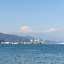 清水港からの富士山