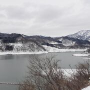 寒河江ダムのそばにある展望場所