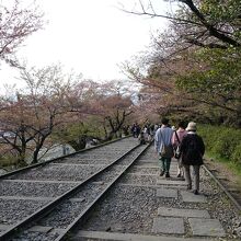 軌条の残るインクライン