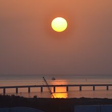 屋上テラスから見えた夕焼け