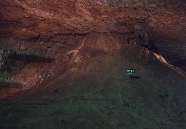 秋芳洞では最も大きな石筍