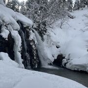 冬でも滝はしっかり水量あり