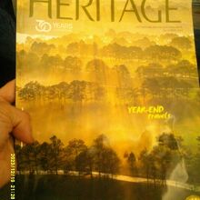 機内誌「HERITAGE」の様子