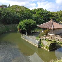 池の真ん中に島があり、そこに弁財天堂があります。