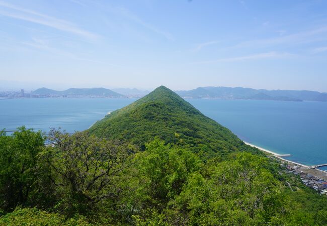 山頂は細くとがっていて