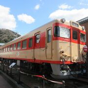 かつての鉄道車両の展示もあり