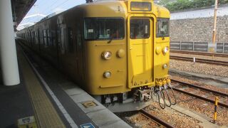 黄色い国鉄型の電車