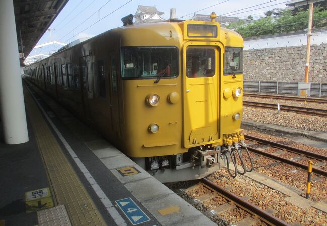 黄色い国鉄型の電車