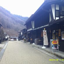 福島宿 上の段の町並み