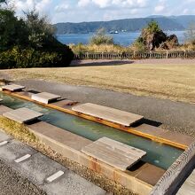 「桜島」溶岩なぎさ公園足湯