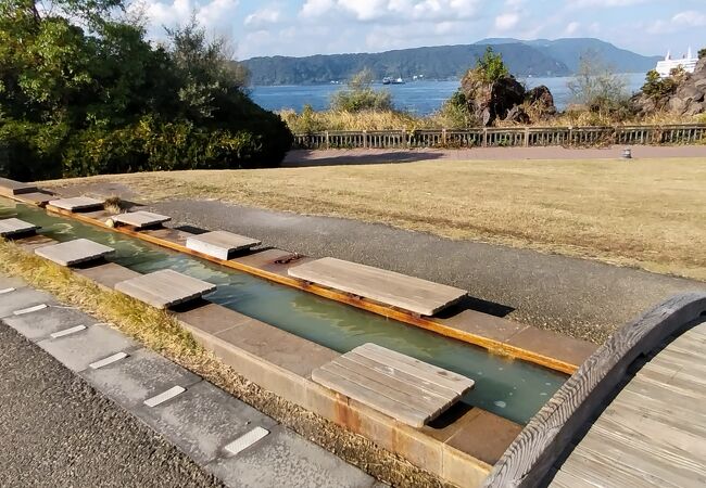 「桜島」溶岩なぎさ公園足湯