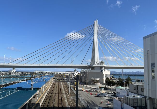 駅から素敵な景色が。